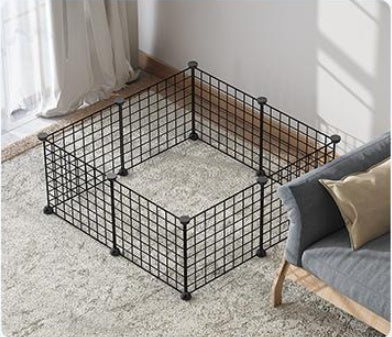 Creative DIY Assembling Pet Wire Fence Indoor Cat Cage
