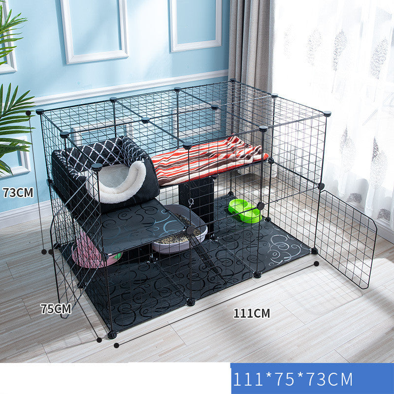 Creative DIY Assembling Pet Wire Fence Indoor Cat Cage