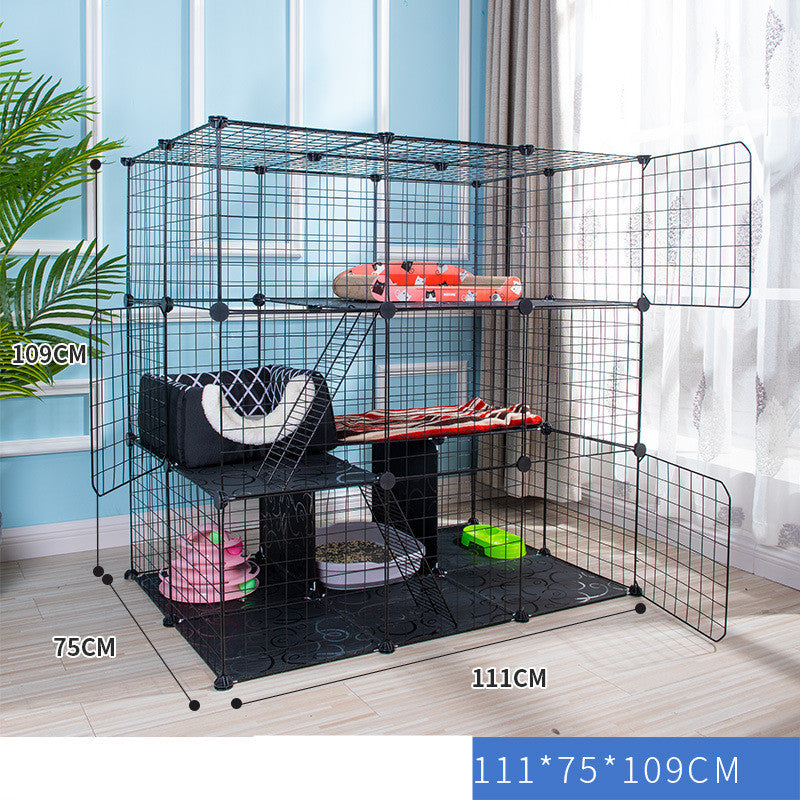 Creative DIY Assembling Pet Wire Fence Indoor Cat Cage