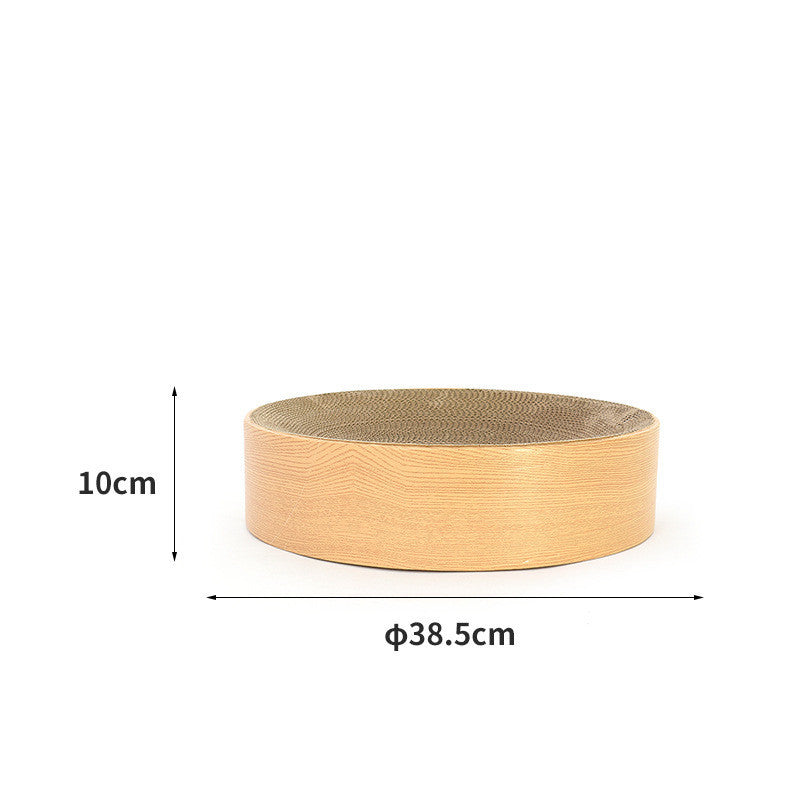 Round corrugated cat scratcher