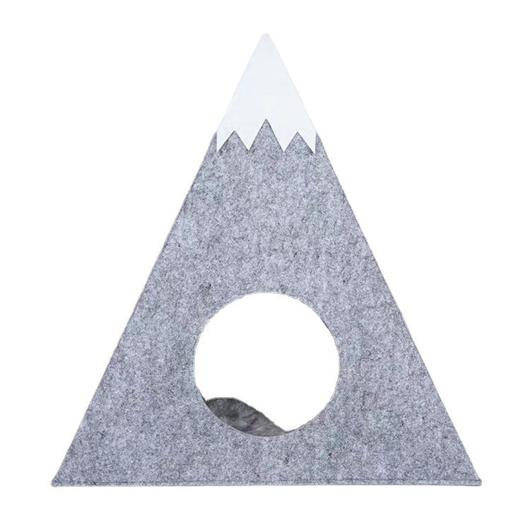 Snow Mountain Shape Semi-enclosed Felt Pet Kennel