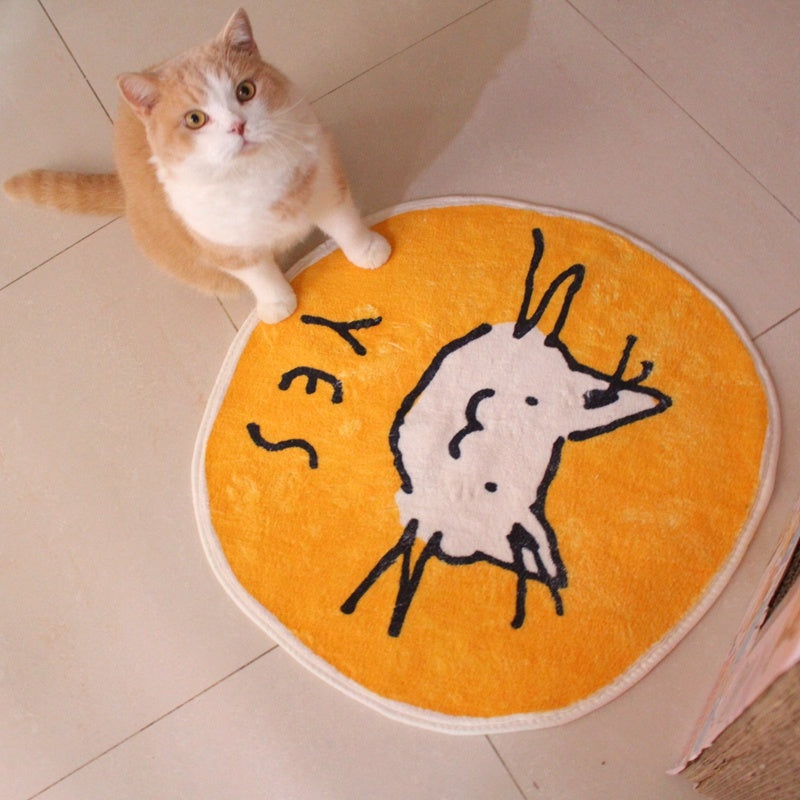 Non-slip Floor Cartoon Cute Pet Cats Carpets Mats Sleeping Warm C1004