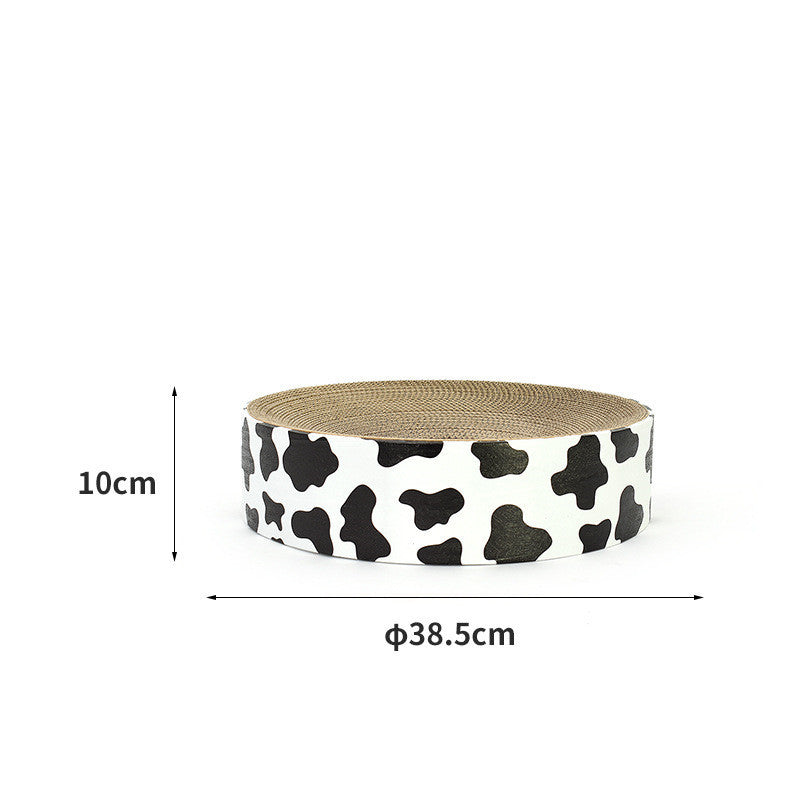 Round corrugated cat scratcher