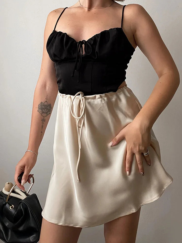 Silk Short Skirt Snowy Owl