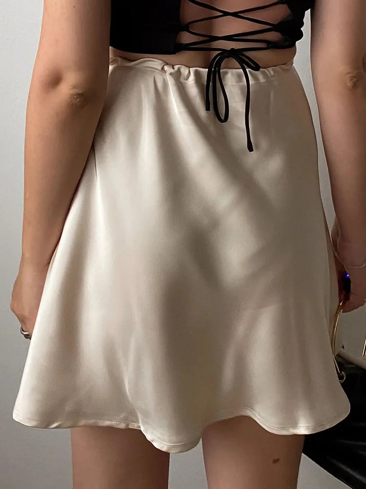 Silk Short Skirt Snowy Owl