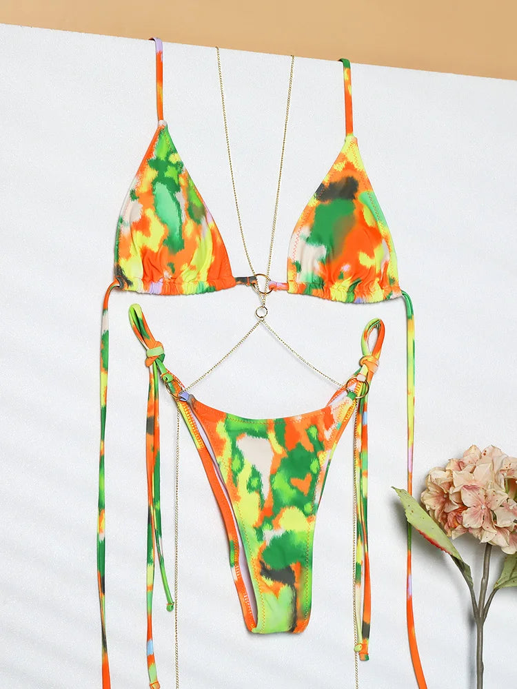 Bikini Tie Dye Set Triangle The Knysa Turaco