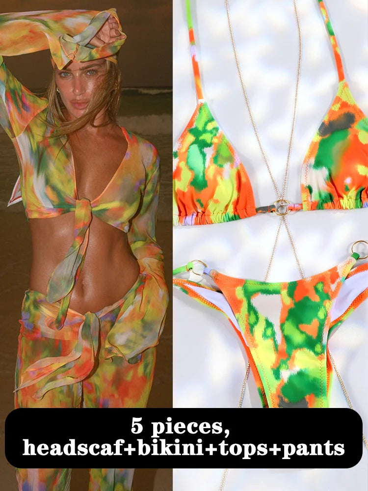 Bikini Tie Dye Set Triangle The Knysa Turaco