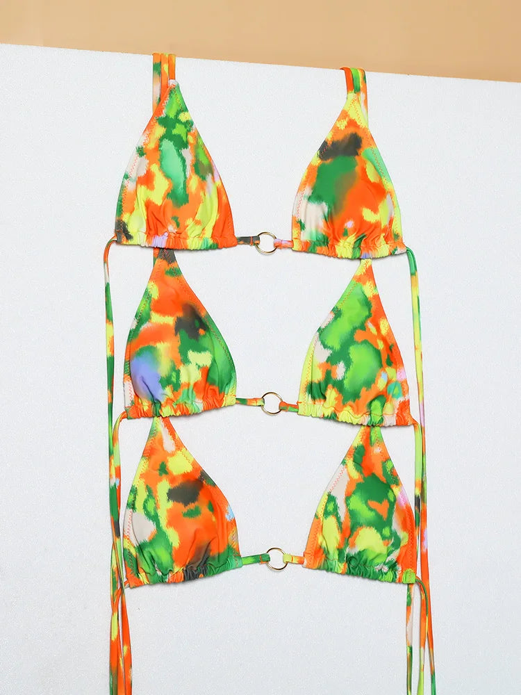 Bikini Tie Dye Set Triangle The Knysa Turaco