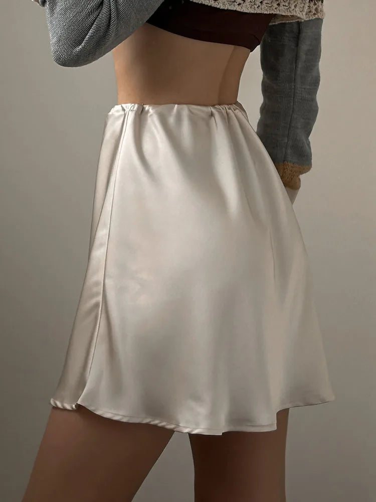 Silk Short Skirt Snowy Owl