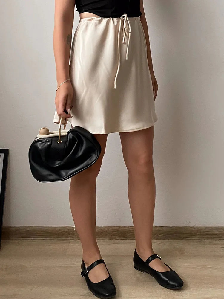 Silk Short Skirt Snowy Owl