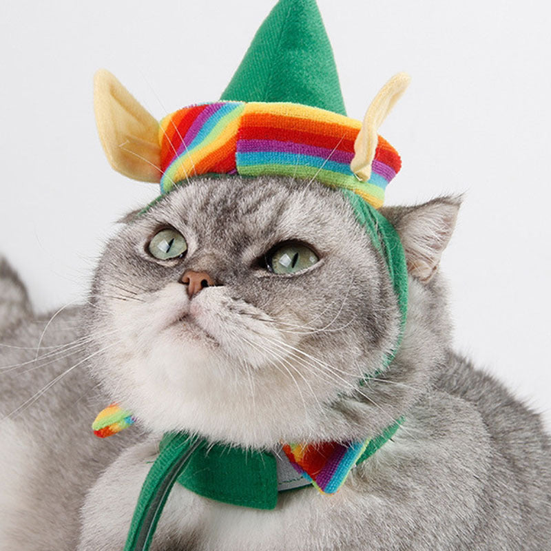 Pet Supplies Dog Christmas Hat 4-piece Green Foot Cover