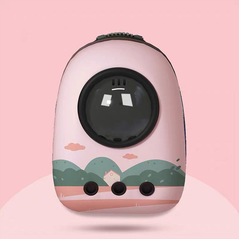 Cat Bag Go Out Portable Breathable Space Pet Compartment Double Shoulder Cat Backpack